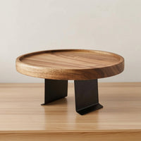 Sofa Side Table with Metal Brackets Compact Sofa Arm Table Furniture for Living Room