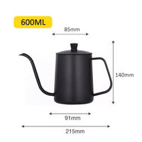 Hand Brew Coffee Pot Black Finish Kitchen Tool Ergonomic Grip