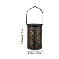 Solar Shadow Lantern Waterproof Hollow Pattern Lantern Energy-Saving for Patio