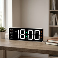 Weekday Indicator Digital Alarm Clock Battery Powered LED Alarm Clock
