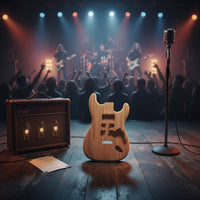 Solid Wood S and T Guitar Body Pre-Routed Strat Design Guitar Body Handmade Music Gear for Workshop