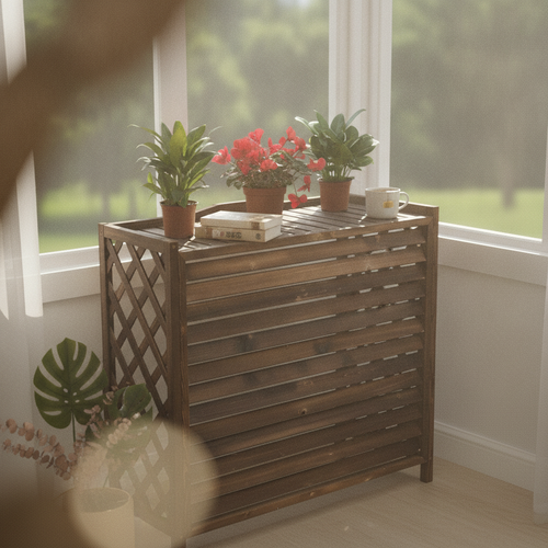 Slatted Air Cooling Appliance Hider Weather-Withstandant Appliance Screen Multi-Functional Design Particleswithstandant