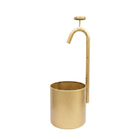 Vintage Iron Faucet Single Bucket Planter for Garden and Balcony