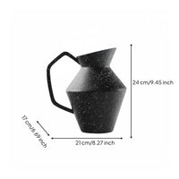 Resin Vase Minimalist Table Vase Broad Opening for Study, Shelf