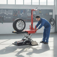 Heavy Duty Tire Lifting Cart with Scissor Lift Compact Pneumatic Tire Lifting Cart for Mechanics