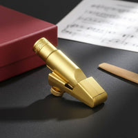 Gold Plated Brass Saxophone Mouthpiece Clear Tone B and B Soprano Saxophone