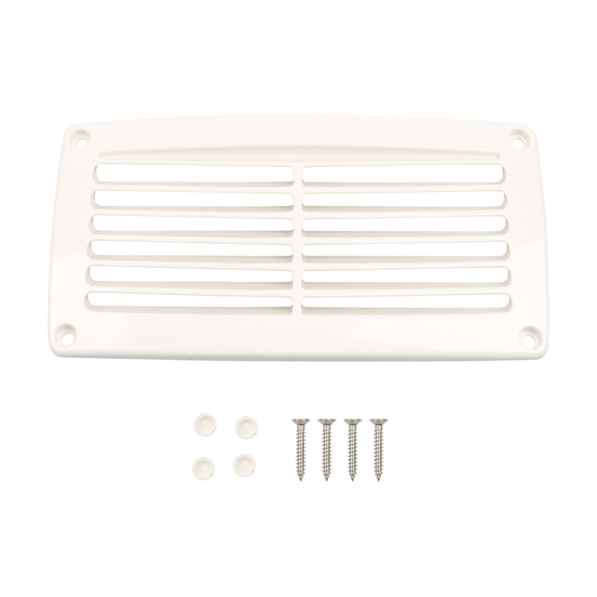 Rectangular Ventilation Louver Cover Slatted ABS Vent Cover with Screws Surface-Mount Slim for Yacht