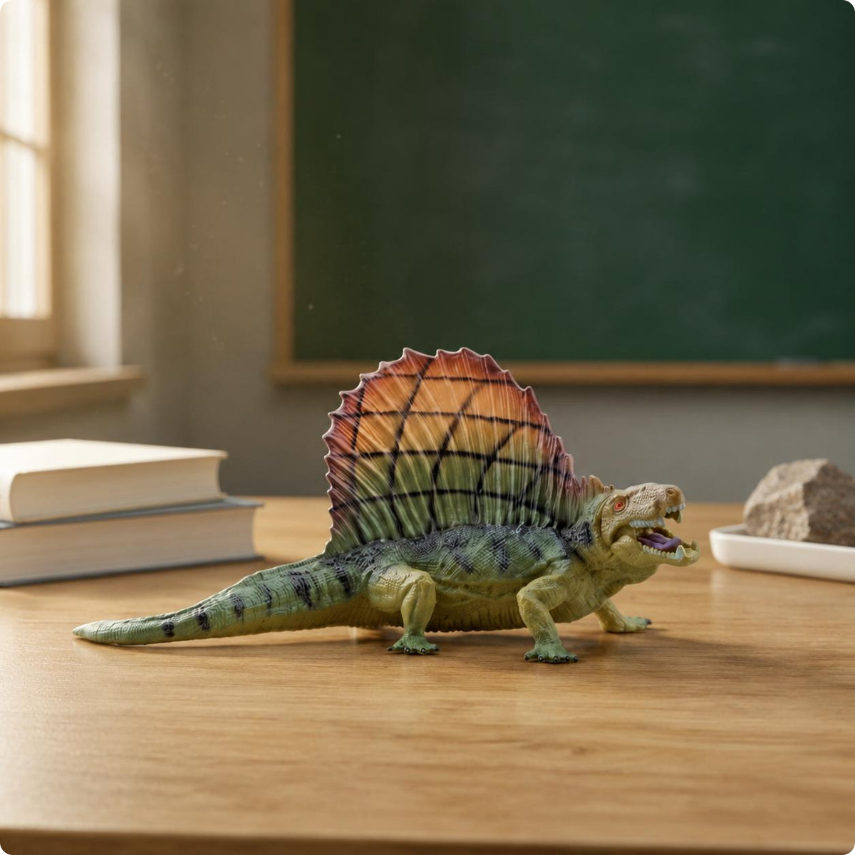 Dimetrodon Model Sturdy for Education Sail-Backed Dinosaur Toy Educational