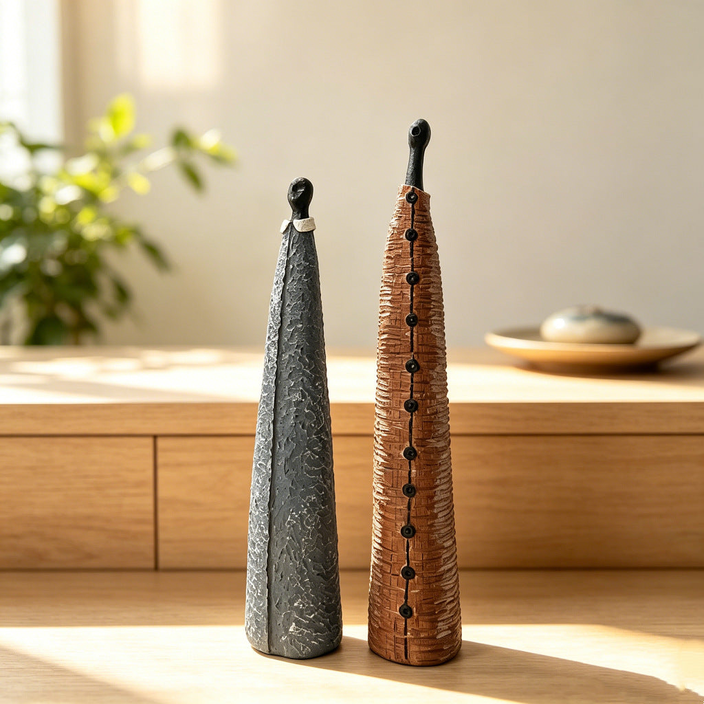 Resin Abstract Couple Sculpture Desk Decor, Handcrafted Art Statue