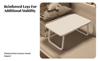 Space-Saving Foldable Laptop Table Multi-Functional Foldable Lap Desk Ready to Use Bed Tray Device Slot for Dorm Residents, Distant Workers, Users with Limited Mobility, Home Office, Sofa, Travel, Floor