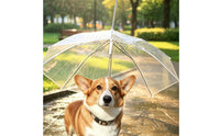 Dog Umbrella with Leash Waterproof for Outdoor Walks
