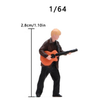 Acoustic Guitarist Figurine Display Use Hand-Painted Resin Figurine