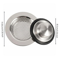 Stainless Steel Sink Basket Anti-Clogging Sink Strainer Basket Fast Drainage for Dishwashing