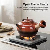 Ceramic Water Kettle, Kiln Change Red Clay