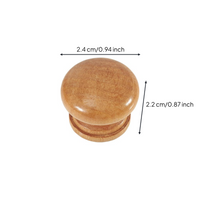 Wooden Cabinet Knob, Mushroom Shape Handle, Natural Wood
