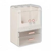 Desktop Cosmetic Storage Box Elegant Design Dustproof Makeup Storage Box Waterproof Cosmetics Organizer Holder for Washroom