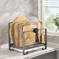Lid Stand, Frying Pan Rack, Lid Storage Rack, Cabinet Storage, Stove Side Rack, Organization, Space-saving