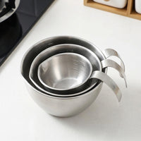 Stainless Steel Mixing Bowl with Handle, Versatile Salad Bowl for Meal Prep, Built-in Washing Bowl and Rice Washer with Measurement Markings