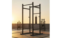Adjustable Squat Rack with Pull-up Bar Heavy Duty Power Cage Sturdy Workout Machine Stable for Home Gym