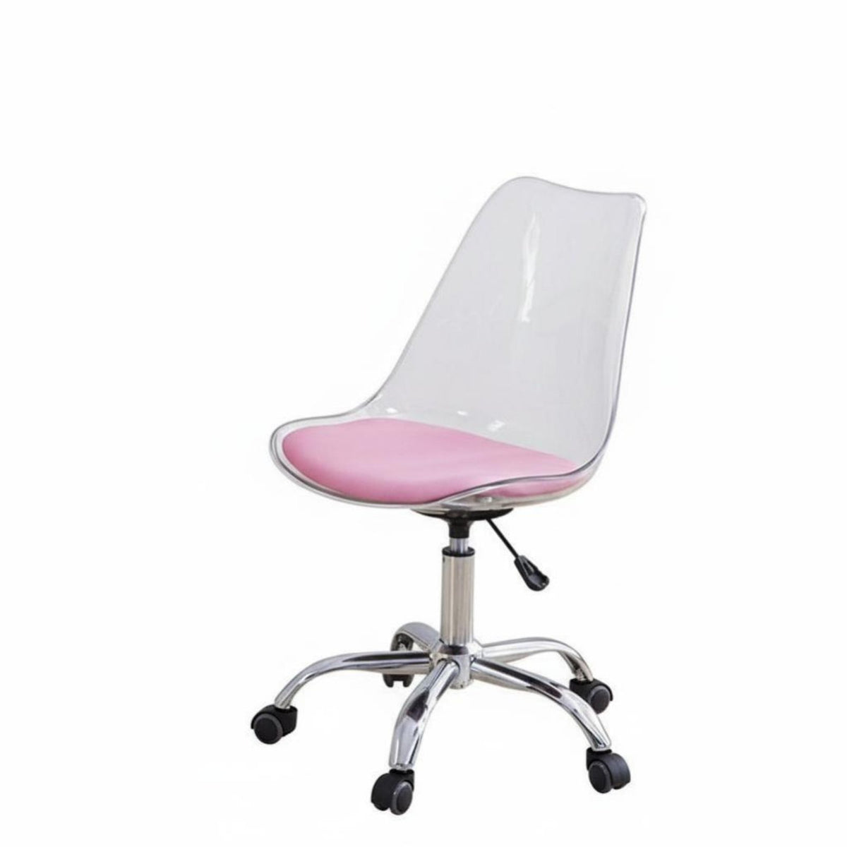 Armless Transparent rotating Chair Height Adjustable Transparent Caster Chair