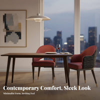 Upholstered Shell Chair Modern Design Seating Furniture Soft Upholstery Thickly Cushioned for Homeowners, Adults