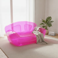 Transparent Inflatable Sofa Thick PVC Inflatable Couch Portable Inflatable Couch Lightweight for Adults, Teens, Dorm Room, Apartments