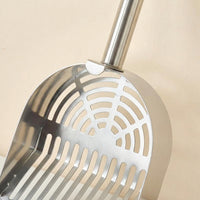 Cat Litter Sifter with 304 Stainless Steel Handle, Sand Sifter for Pet Care, Metal Litter Tray Cleaner for Every Cat Owner
