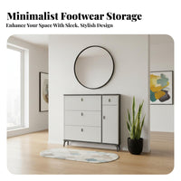 Tip-out Footwear Storage Unit Space-Saving Design Flip Drawer Footwear Storage Unit Modern Design for Apartment Dwellers, Homeowners, Hallway, Mudroom