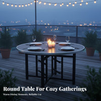 Round Dining Table with Turntable Strong Load-Bearing Round Dining Table Turntable Stable and Firm Household Furniture for Home, Kitchen, Living Room