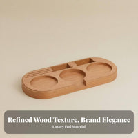 Universal Fit Wooden Espresso Tamping Station Hand Polished Coffee Tamper Holder Base Food-Grade Finish for Home Baristas, Kitchen Counter