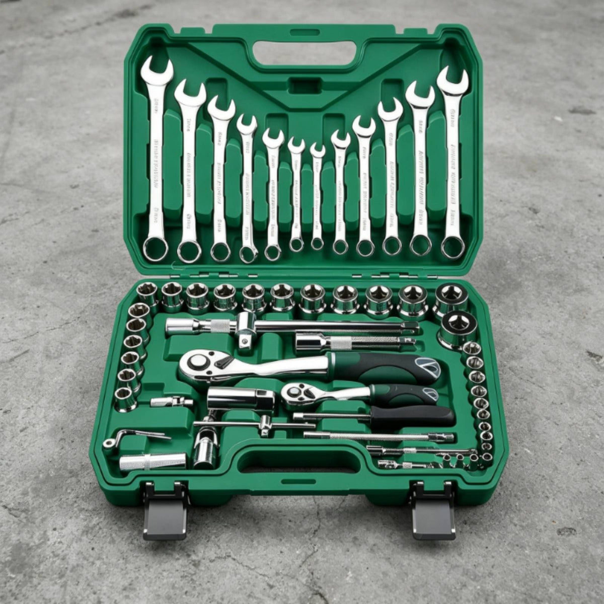 Automotive Repair Tool Personalized Layout Molded Mechanics Tool Set Portable for Vehicle Owners, Hobbyists, Garage, Roadside Emergencies