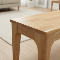 Multi-Person Seating Solid Wood Dining Bench Rounded Corners Nordic Design End of Bed Bench Household Furniture for Bedroom