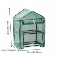 2 Tier Greenhouse Waterproof Balcony Greenhouse Tent Space-Saving Plant Shelter for Patio