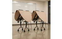 Round Folding Table Foldable Design Rolling Folding Table Easy to Clean