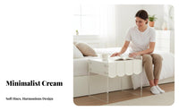 Clear C-Shaped Table Modern design Nightstand Multi-Functional for Entryway