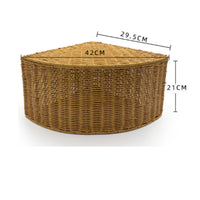 Triangle Imitation Rattan Basket Easy to Clean Wicker Design Corner Storage Box