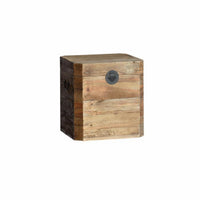 Decorative Wooden Trunk Wabi-Sabi Design Rustic Wooden Trunk Multi-Functional Hinged Lid for Interior Designers, Living Room
