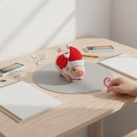 Christmas Pig Toy Silicone Authentic-Looking Piggy Figure Interactive Realistic Pig Toy for Kids, Gift, funny time