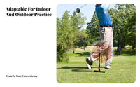 Indoor/Outdoor Use Golf Swing Practice Aid Adjustable Height Swing Groover Practice Tool Portable Design for Beginners, Backyard