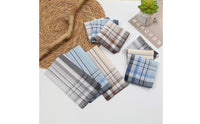 Cotton Plaid Handkerchief Thin Cotton Handkerchief Absorbent