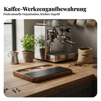 Wooden Espresso Tamping Station Universal Fit 51-58mm Espresso Tamping Station