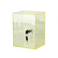 Acrylic Money Box Acrylic Cash Box with Lock Savings Box Coin Bank Piggy Bank Compact Transparent Storage Sturdy Build Suitable for Home Dorm Office Desk Placement