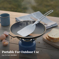 Foldable Design Folding Spatula Compact Stainless Steel Frying Spatula Lightweight for Campers, Backpackers, Picnic, Travel