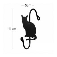Feline Wall Hook Simple Outline Home Decor Easy to Install for Rail