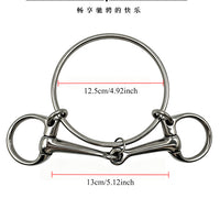 专业速度赛马马衔铁大环口衔铁英式赛马口衔铁专用马具配件马嚼子