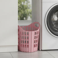 Laundry Basket Foldable Clothes Basket Laundry Hamper Plastic Ventilated for Bathroom, Dorm Room