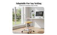 Clear Rolling Chair Height Adjustable Task Seating Minimalist Design for Bedroom