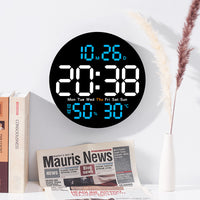Modern Digital Wall Clock with Temperature and Humidity Display