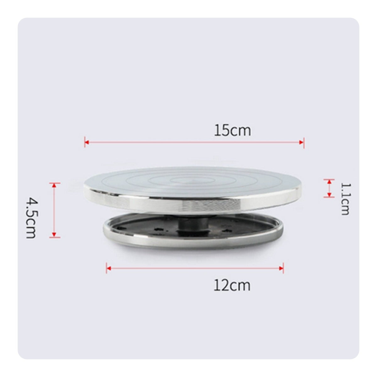 Manual Clay Turntable Fluid Rotation Aluminum Alloy Sculpting Wheel for Potters