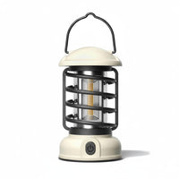 Dual-Power Power Supply Retro Camping Lantern Vintage Design LED Lantern Portable Hanging Camp Light for Emergency